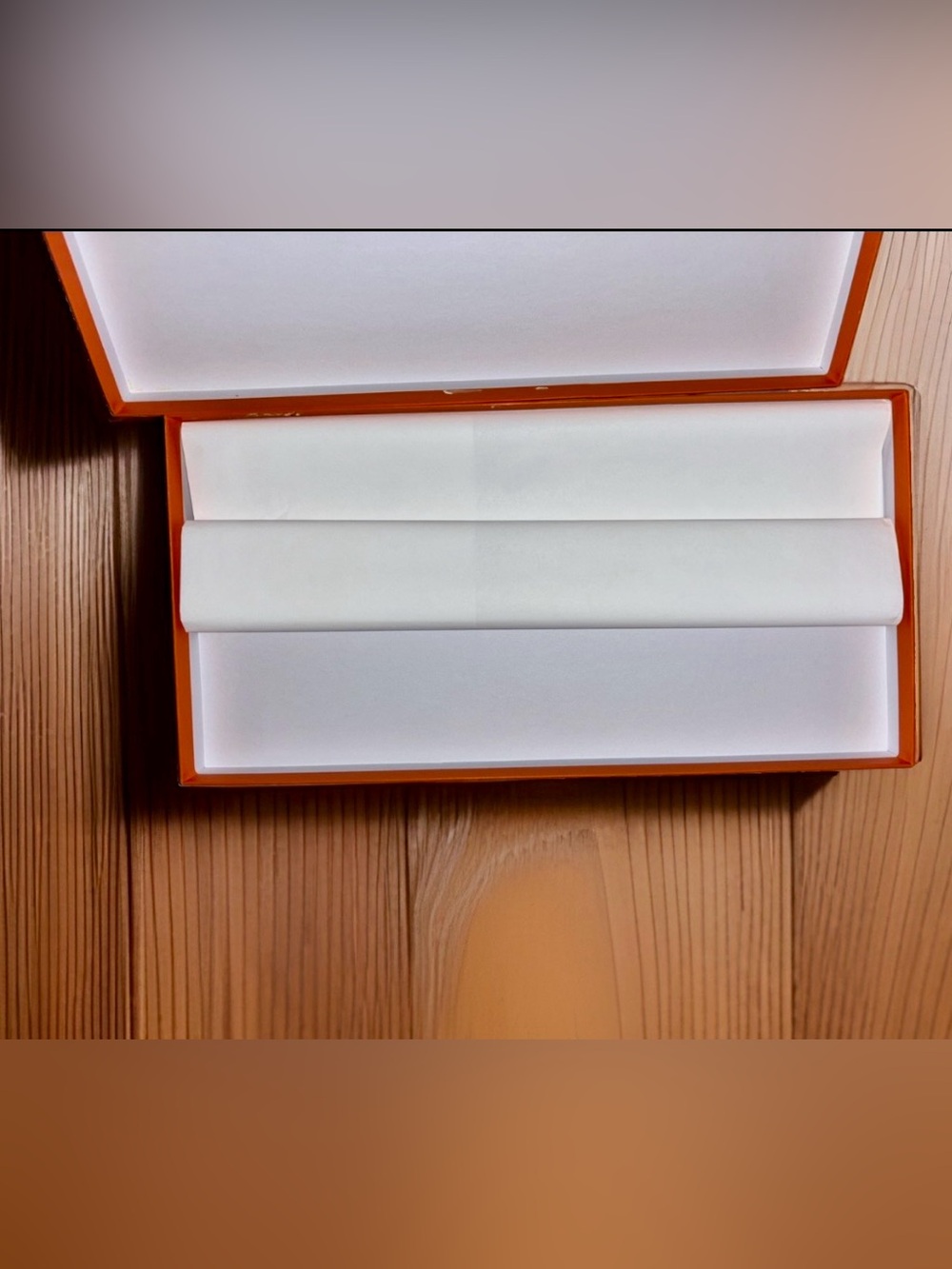 Hermes Orange Long Scarf/Tie Presentation Box Tissue Paper/tags - Picture 5 of 8
